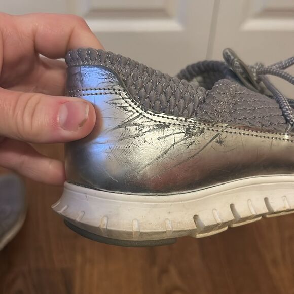 Cole Haan Zerogrand Gray and Silver Sneakers Size 8 - Picture 7 of 10
